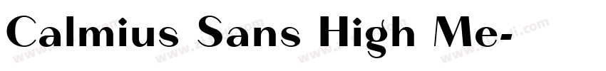 Calmius Sans High Me字体转换